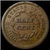 Image 2 : 1851 Braided Hair Half Cent CLOSELY  UNCIRCULATED