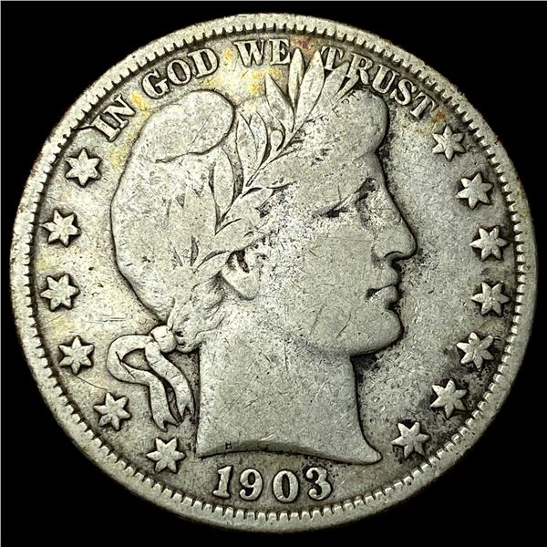 1903-O Silver Barber Half Dollar LIGHTLY  CIRCULATED