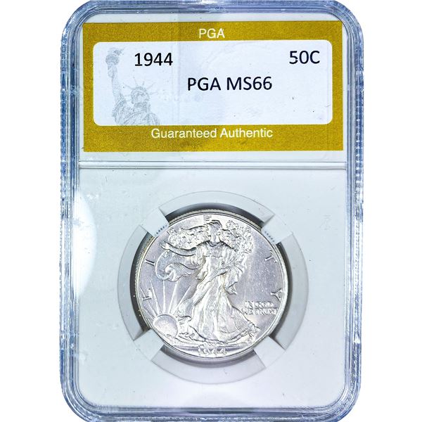 1944 Walking Liberty Half Dollar PGA MS66