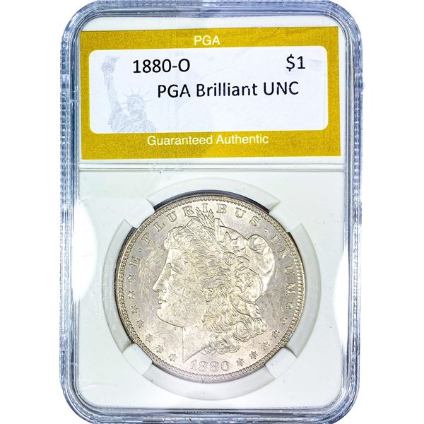 1880-O Morgan Silver Dollar PGA Brilliant UNC