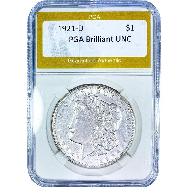 1921-D Morgan Silver Dollar PGA Brilliant UNC