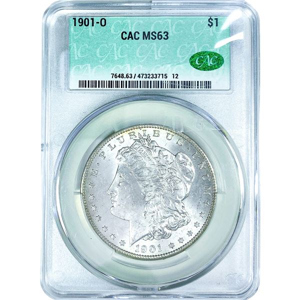 1901-O Morgan Silver Dollar CAC MS63