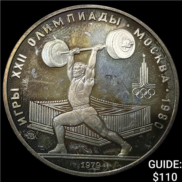 1980 Russian Sum. Olympics XXII 1/2oz SIlver Medal