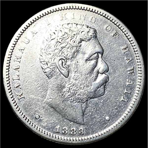 1883 Silver Hawaiian 1/2 Dollar CHOICE AU