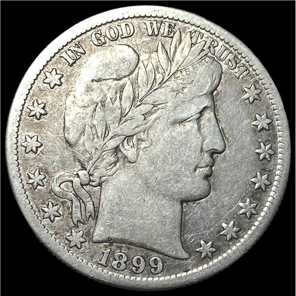 1899-S Silver Barber Half Dollar LIGHTLY  CIRCULATED