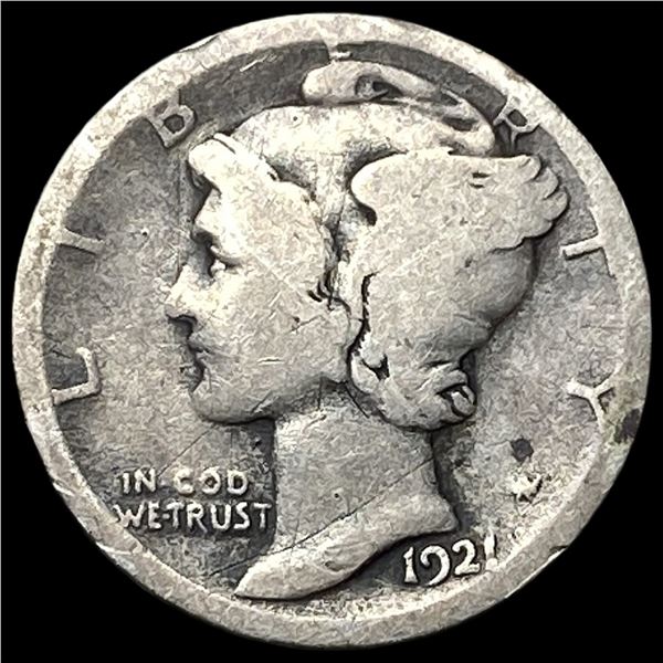1921 Silver Mercury Dime NICELY CIRCULATED