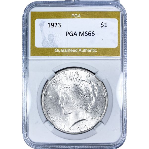 1923 Silver Peace Dollar PGA MS66