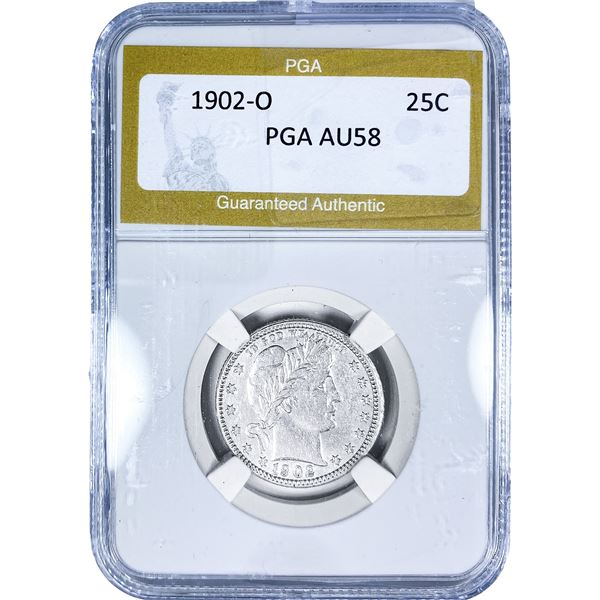 1902-O Barber Quarter PGA AU58