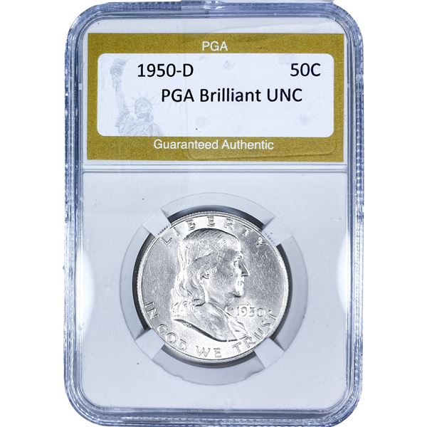 1950-D Franklin Half Dollar PGA Brilliant UNC