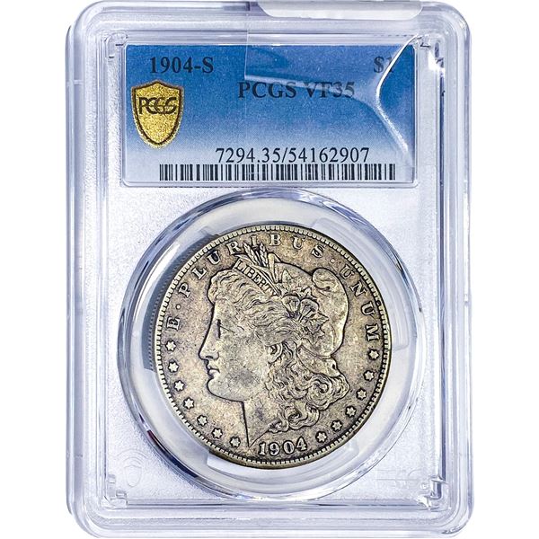 1904-S Morgan Silver Dollar PCGS VF35