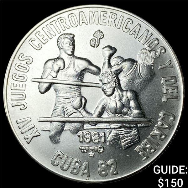 1981 Cuba Silver 5 Pesos Proof