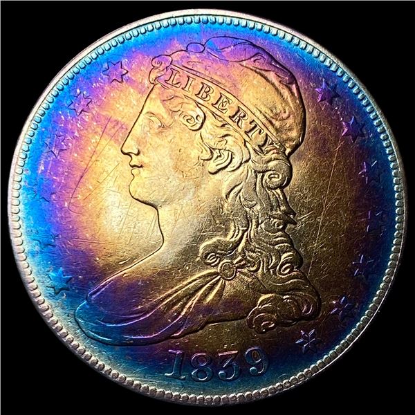 1839 Silver Half Dollar (Capped Bust) CLOSELY  UNCIRCULATED