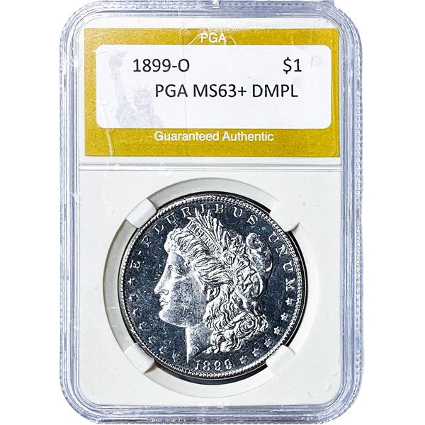 1899-O Morgan Silver Dollar PGA MS63+ DMPL