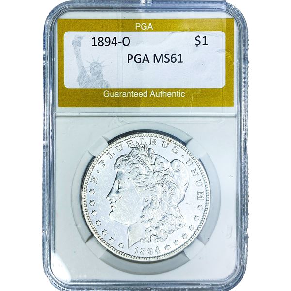 1894-O Morgan Silver Dollar PGA MS61