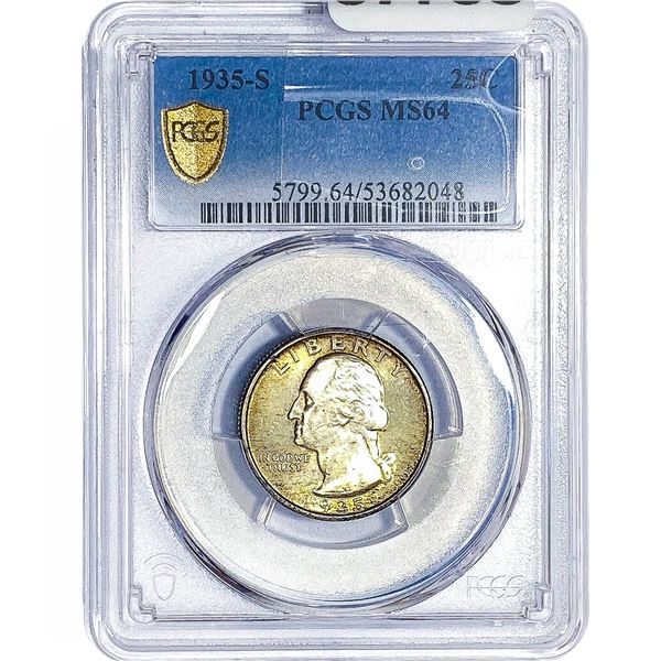 1935-S Washington Silver Quarter PCGS MS64