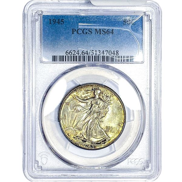 1945 Walking Liberty Half Dollar PCGS MS64
