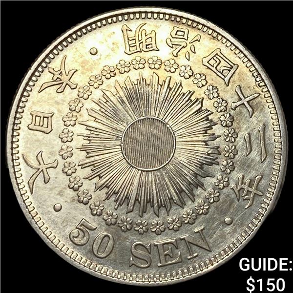 1909 Japan Silver 50 Sen