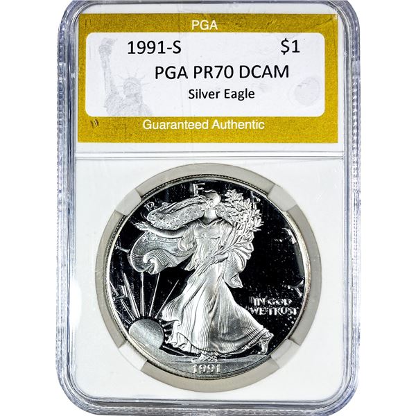 1991-S Silver Eagle PGA PR70 DCAM