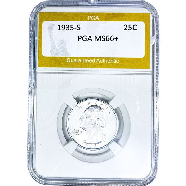 1935-S Washington Silver Quarter PGA MS66+
