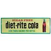 Image 1 : diet-rite cola sign, litho on self-framed metal, marked MCA2662, Exc cond, 18"H x 54"W.