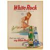 Image 1 : White Rock soda litho on cdbd sign, Sparkling Water & Ginger Ale bottles on tray are 3-dimentional d