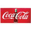 Image 1 : Coca-Cola bottle sign, c.1955, enamel on metal, Exc cond w/minor scratches & small dent in middle, 3