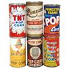 Image 1 : Popcorn tins (6), TNT (full), Richelieu (full) & Jack Sprat (full) w/paper labels; Plee-Zing (full),