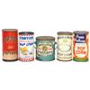 Image 1 : Popcorn & peanut butter tins (5), Monarch (full) & Peggy Kellogg (full) w/paper labels; Monarch Teen
