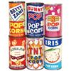 Image 1 : Popcorn tins (6), Iris (full) & 3 Minute (full) w/paper labels; Gloria Jean (full), Bunny Pop (full)