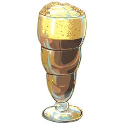 Ice Cream Sundae sign, marked "C&P-LA", Exc cond w/some scratches at base, 48"H x 18"W.