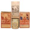 Image 1 : Popcorn items (4), Baby Rice litho on tin, 4.5"H, two Baby Rice boxes (one 2-color & one 3-color), 8