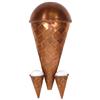 Image 1 : Ice Cream copper display cones (3), one large embossed copper cone w/domed lid & two small 1¢ emboss