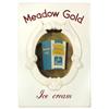 Image 1 : Meadow Gold Ice Cream sign w/ 3-dimensional advertising in center, Exc cond, 17"H x 12"W.
