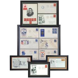 Political items (12), all Theodore Roosevelt Official Covers w/First Day of Issue Stamps, (6) c.1938