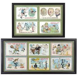 Political postcards (10), all Theodore Roosevelt, c.1910 by M. Periolat, colorful comical cards in V