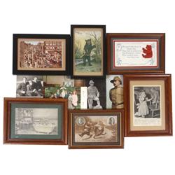 Political postcards & newspaper picture (11 pcs), all Theodore Roosevelt, 10 postcards & newspaper p