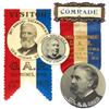 Image 1 : G.A.R. badges (2) & button, 1910 celluloid Visitor badge from 36th Annual G.A.R. Encampment-Des Moin