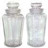 Image 1 : Candy display jars (2), embossed Bunte w/glass lid, VG cond w/small rim chip & unmarked jar w/glass 