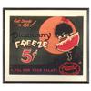 Image 1 : Hendlers Ice Cream Picaninny Freeze paper sign, Exc cond in frame, 13.5"H x 15.5"W.