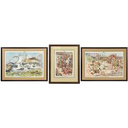 Political Theodore Roosevelt magazine centerfold lithos (3, from The Judge Co. of New York, titled "