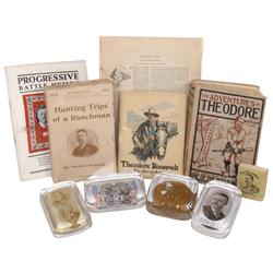Political paper & paperweights, all Theodore Roosevelt, Facts About The Candidate by Byron Andrews, 