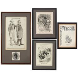 Political paper (4), all Theodore Roosevelt, political cartoon "He's Good Enough For Me" by Davenpor