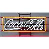 Image 1 : Coca-Cola neon sign, red & white, VG working cond, approx 12"H x 24"W.