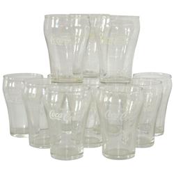 Coca-Cola glasses (60), bell glasses w/"Drink Coca-Cola", c.1946, all in VG cond & 4"H.
