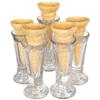 Image 1 : Ice cream items (5), glass ice cream cone holders, all in Exc cond, 5-5.25"H.