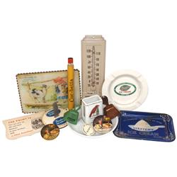 Soda fountain ice cream & candy items (12), Denver Candy Co. chain picture, 5"H x 7.25"W, Steffen's 