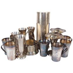 Soda fountain items (15), 6 Benedict Indestructo #1351 mugs w/handles, 4"H; 4 Benedict Indestructo #