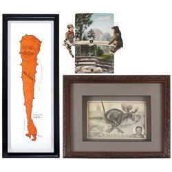 Political Theodore Roosevelt special postcards (3), Progressive Bull Moose Party "My Hat Is Still In