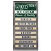Image 1 : Keystone Ice Cream flavor board, mfgd by Milprint Inc., Milw, WI, glass front w/metal frame & 7 flav