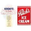 Image 1 : Ice cream signs (2), Hershey's metal flavor board w/spaces for 10 flavor inserts, 34"H x 24"W & Rich